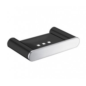 Esperia Black & Chrome Solid Brass Soap Dish